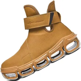 LZDZN Mens Basketball Shoes for Men High Top Sneakers Men's Running Fashion Boots Shoe Man Black Brown Size Athletic Sport
