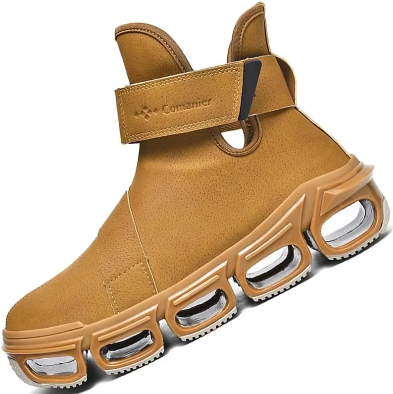 LZDZN Mens Basketball Shoes for Men High Top Sneakers Men's Running Fashion Boots Shoe Man Black Brown Size Athletic Sport