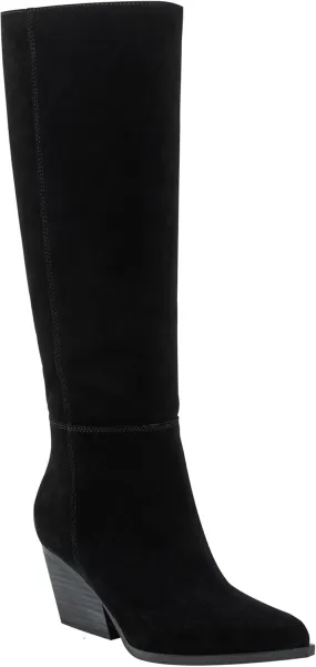 Marc Fisher LTD Women's Challi Over-The-Knee Boot, Black Suede, 6.5
