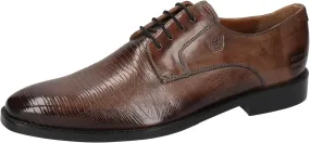Melvin & Hamilton Men's Brown Animal Print Leather Oxford Shoes Size 11.5