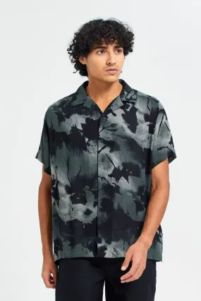 Men Charcoal Printed Shirt