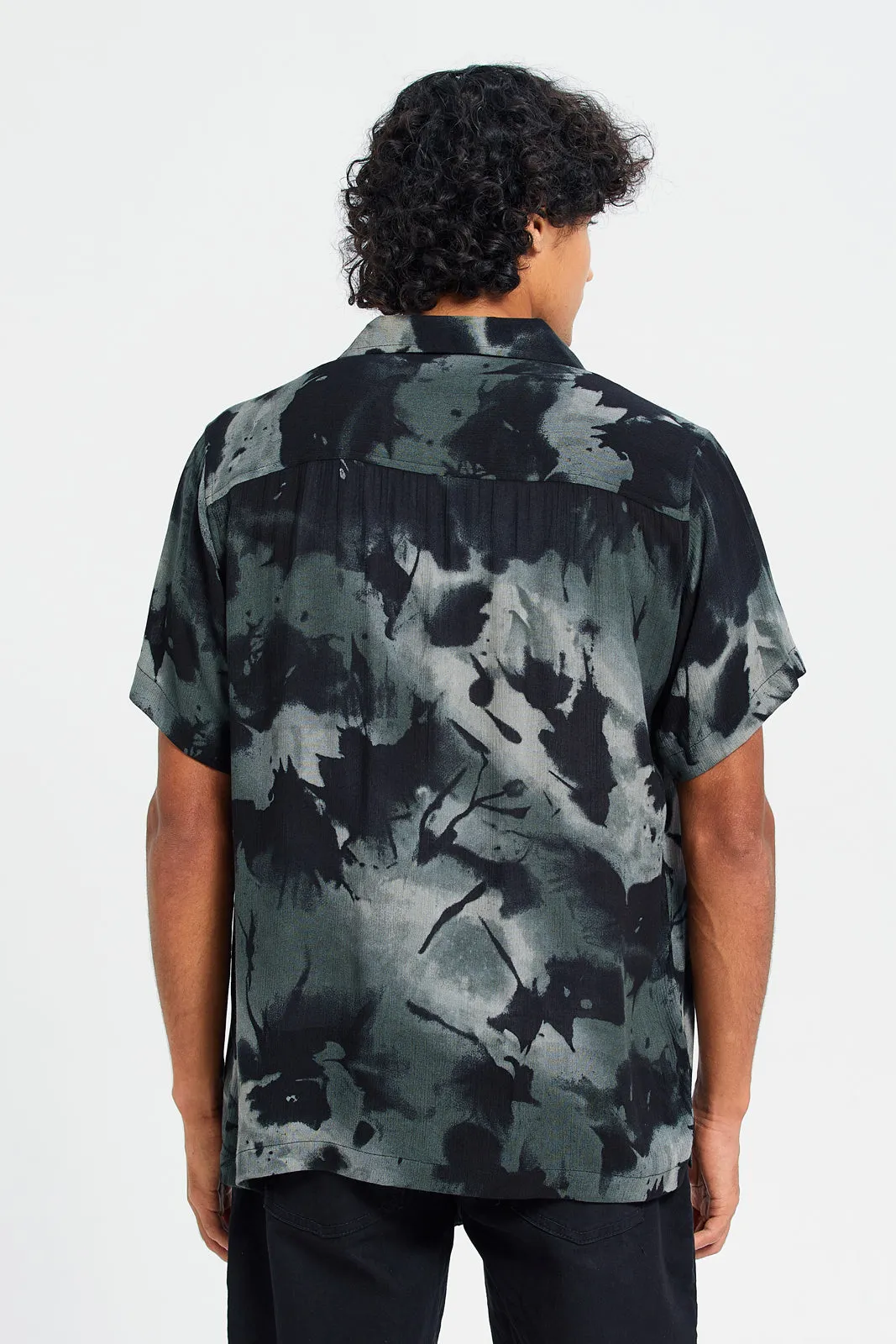 Men Charcoal Printed Shirt
