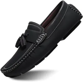 Men's Loafers Round Toe Suede with Tassel Penny Driving Loafers Flat Heel Comfortable Anti-Slip Party Slip-on