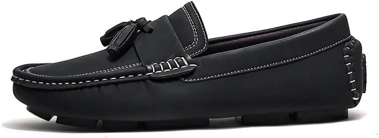 Men's Loafers Round Toe Suede with Tassel Penny Driving Loafers Flat Heel Comfortable Anti-Slip Party Slip-on