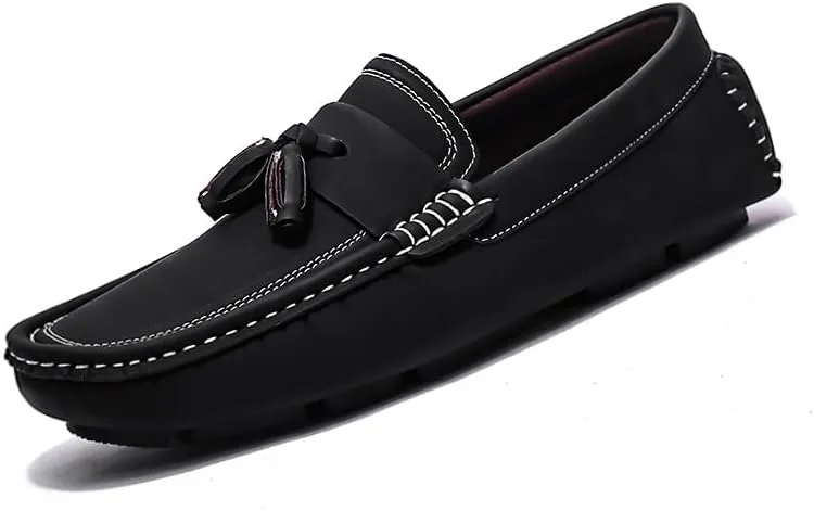 Men's Loafers Round Toe Suede with Tassel Penny Driving Loafers Flat Heel Comfortable Anti-Slip Party Slip-on