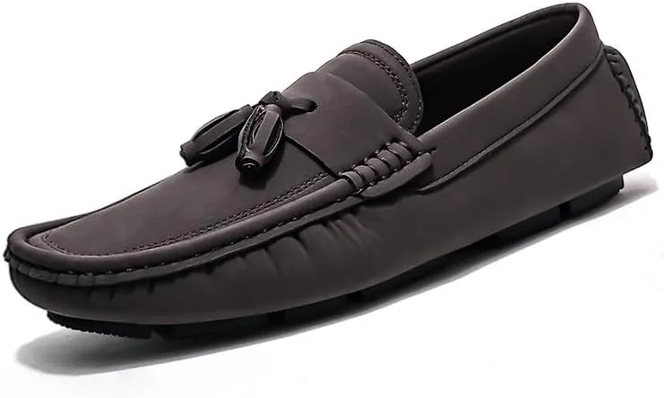 Men's Loafers Round Toe Suede with Tassel Penny Driving Loafers Flat Heel Comfortable Anti-Slip Party Slip-on