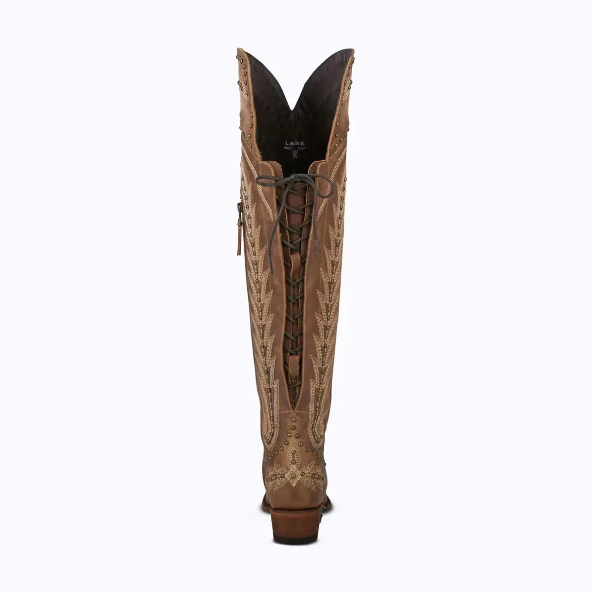 MissHeel Studded Over the Knee Cowboy Boots for Women Adjustable Thigh High Cowgirl Boots