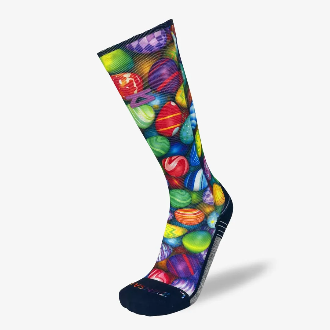 Multi-Colored Eggs Compression Socks (Knee-High)
