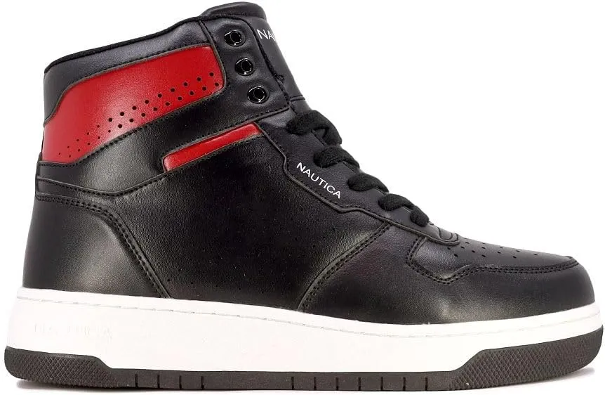 Nautica Men's High-Top Fashion Sneakers - Lace-Up Trainers for Stylish Basketball Style and Comfortable Walking Shoes-Oakford