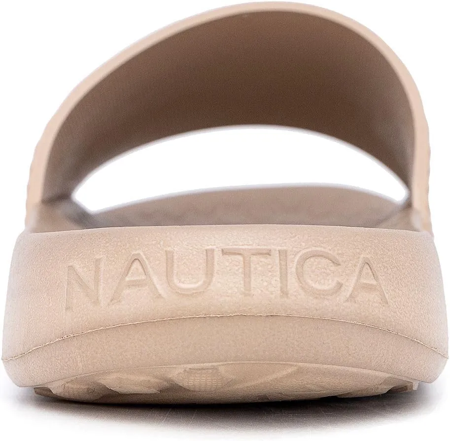 Nautica Men's Slide Sandals  Comfortable Slip-On Pool & Beach Shoes with Cushioned Footbed for Casual Wear