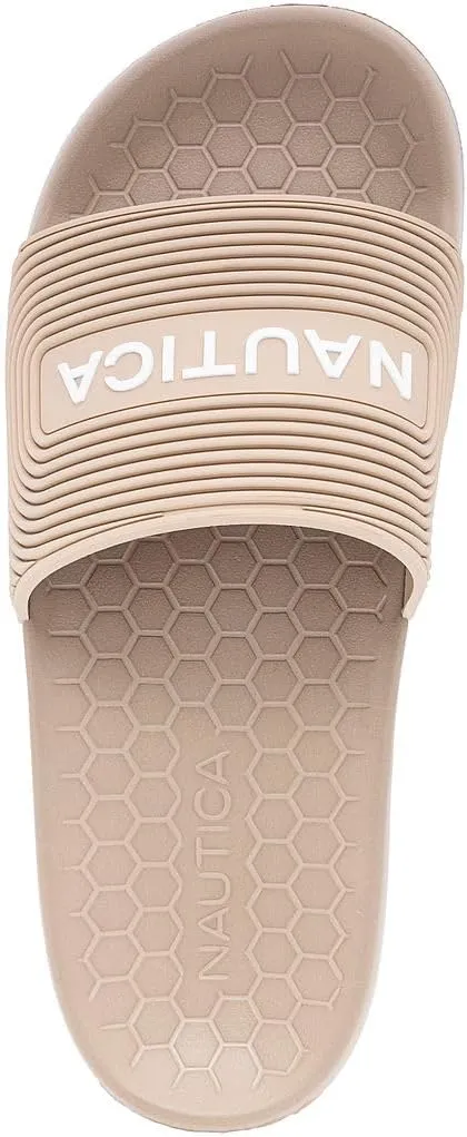 Nautica Men's Slide Sandals  Comfortable Slip-On Pool & Beach Shoes with Cushioned Footbed for Casual Wear