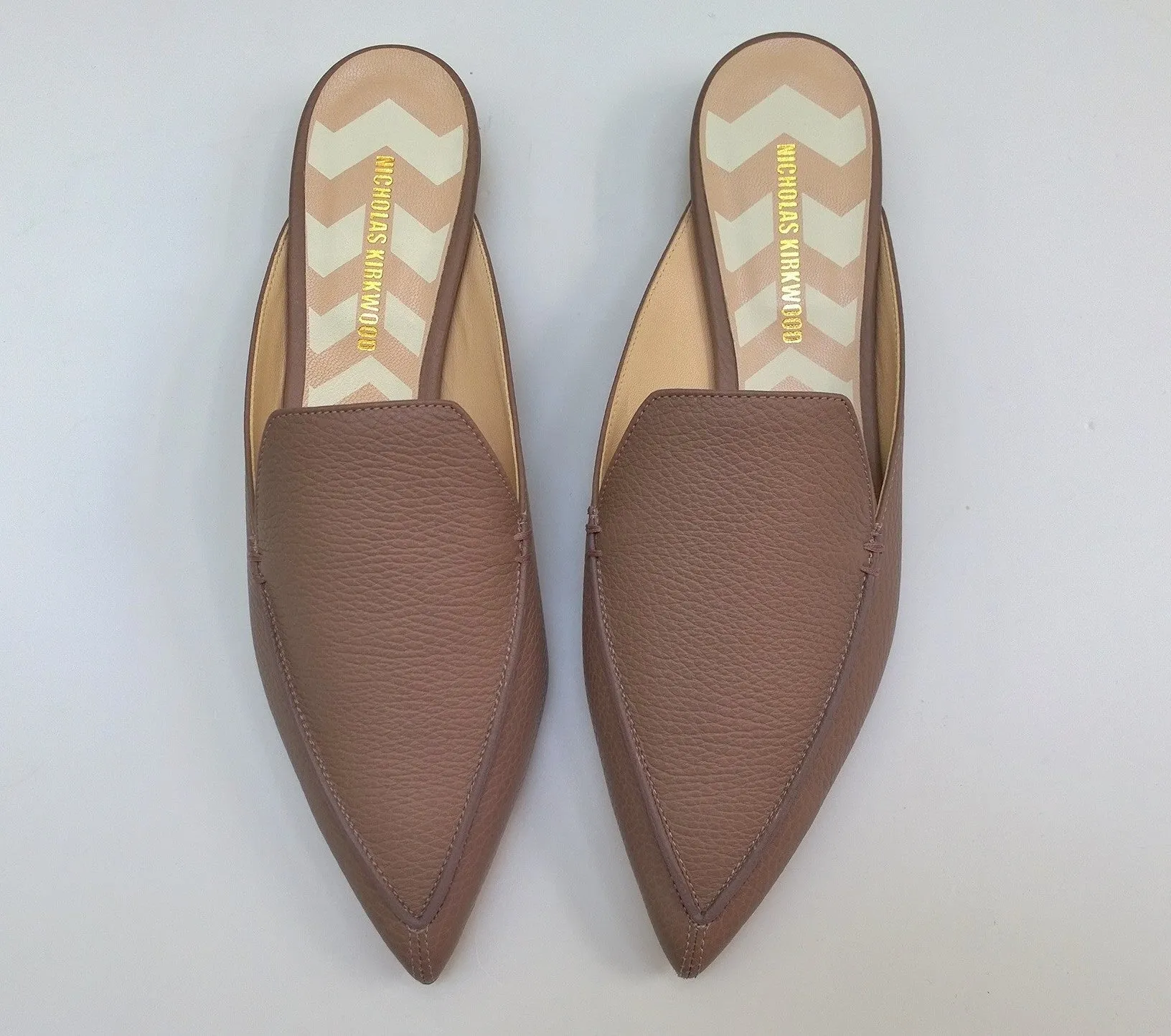 Nicholas Kirkwood Beya Loafers in Lilac Pink Leather Flats Slides