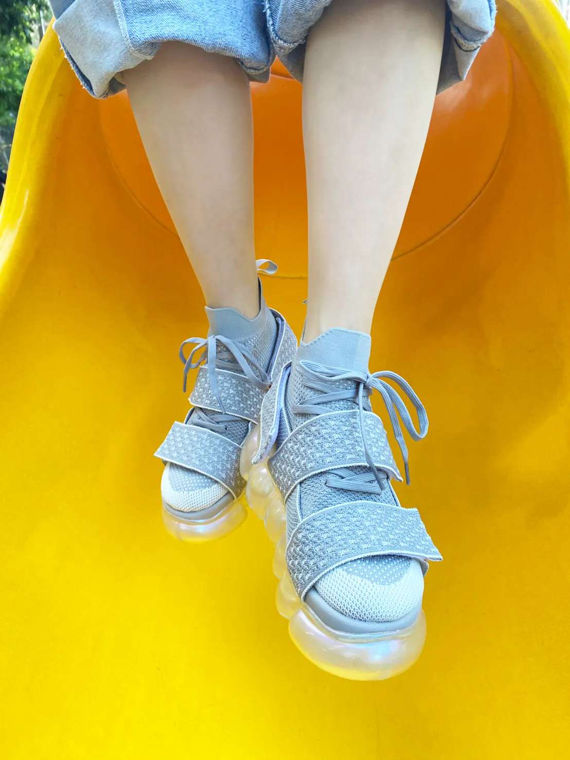 "Jewelry" High Shoes Beltcross / Aurora Gray