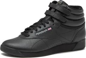 Reebok Women's Freestyle Hi High Top Sneakers for Women, Black or White Basketball and Tennis Shoes Womens Size 5-12