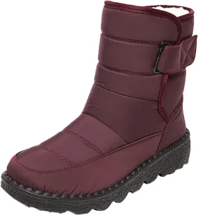 Snow Boots for Women Mid Calf Boots Women Winter Warm Outdoor Waterproof Comfortable Round Toe Platform Women Boots
