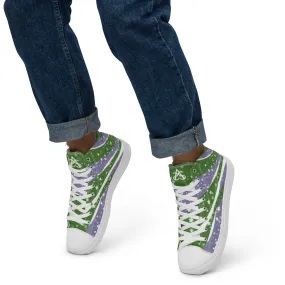Starry Genderqueer High Top Canvas Shoes (Masc Sizing)