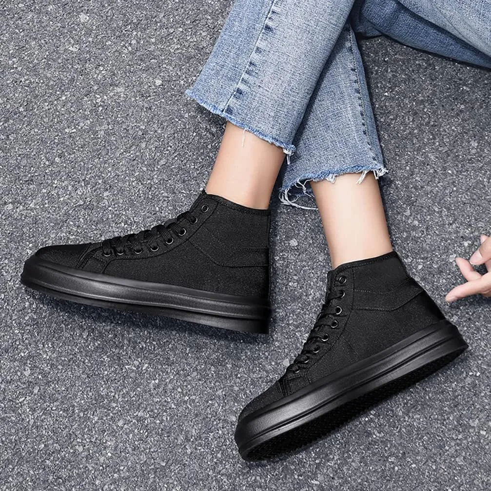 Unisex-Adult High Top Canvas Sneakers Classic Casual Walking Shoes Lovers Shoes