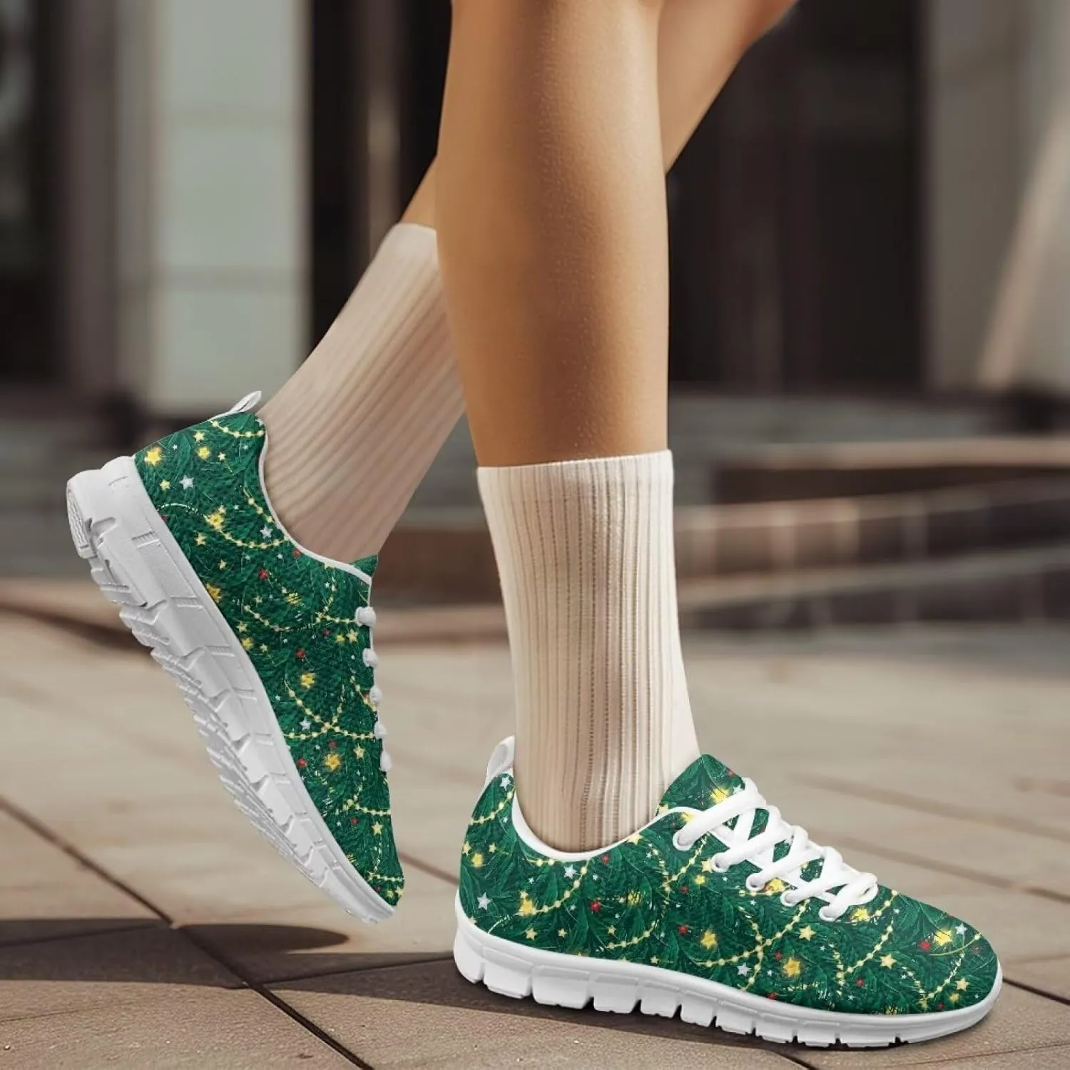 Walking Shoes Lightweight Cushioned Athletic Sneakers Women Casual Anti-Slip Camping Shoes for Travel US 5-12 White Sole