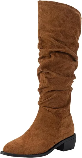 Women's Boots High Sewing Solid Flat With Shoes Features: Tall Boots for Women Wide Calf Knee High