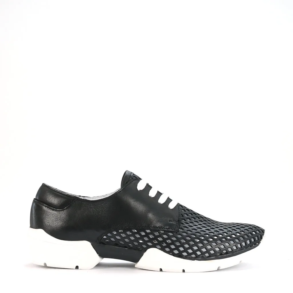 Stylish Xana Perforated Genuine Leather Sneakers for Women